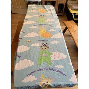 Teletubbies Vintage 1998 Fitted Bed / Crib Sheet Bibb Company USA